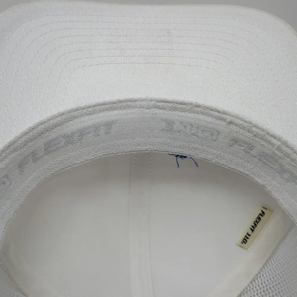 TravisMathew Flexfit Trucker Hat White One Size Mesh Back Snapback SOLV Energy